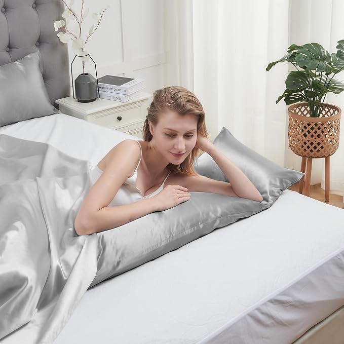 Satin Body Pillow Pillowcase 1pc, Silky Body Pillow Cover Similar to Silk - Image 3