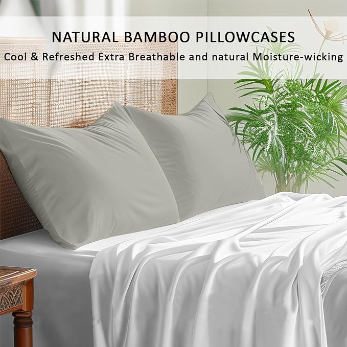 Kamas Oversized Bamboo Pillowcase Set of 2 | 100% Naturally Grown | Ultra Soft - Image 2