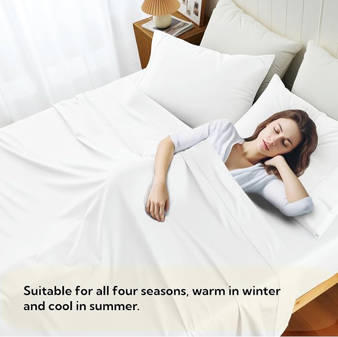 Cotton Flat Sheets Only, 600 TC 100% Cotton Flat Sheet Top Sheet Only, King - Image 7