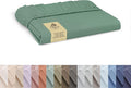 Linen Home 100% Cotton Percale Weave Fitted Sheet, Twin Size, Frosty Green by LINENHOME