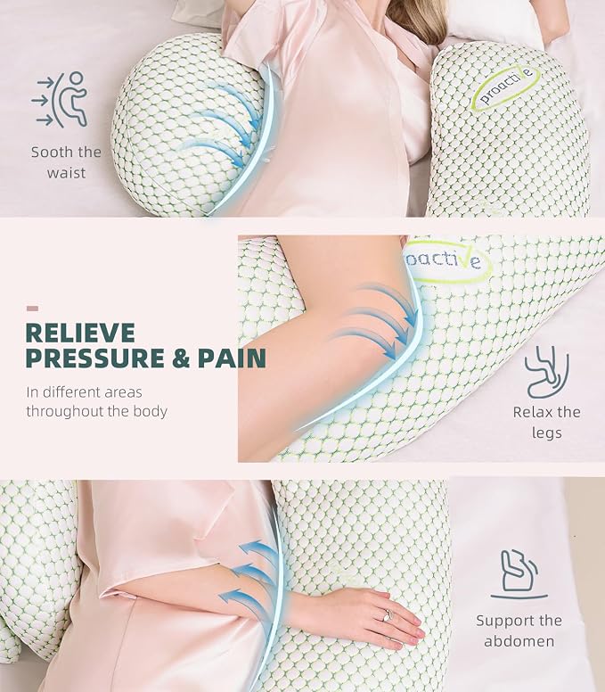 Oternal Pregnancy Pillow for Pregnant Women, Soft Pregnancy Body Pillow - Image 4