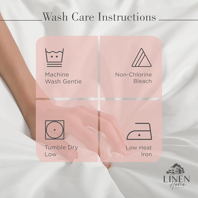 Linen Home 100% Cotton Percale Sheets Twin Size, English Rose, Deep Pocket - Image 5