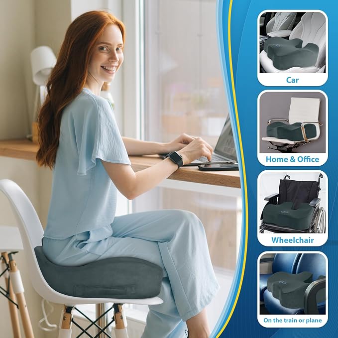 BlissTrends Seat Cushion, 5.2in Thick Memory Foam Cushions - Image 6