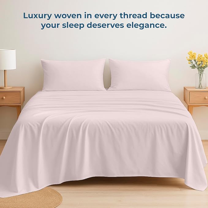 Royale Linens 100% Organic Cotton Twin XL Flat Sheet Only - Image 6