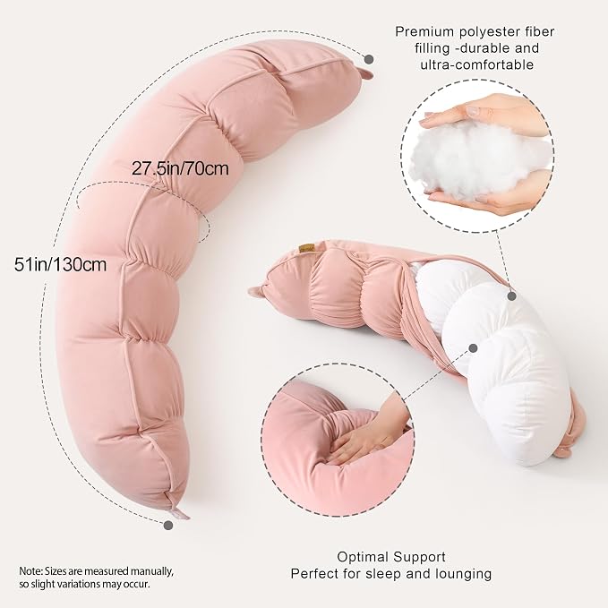 Peallow – Long Round Body Pillow - Image 3