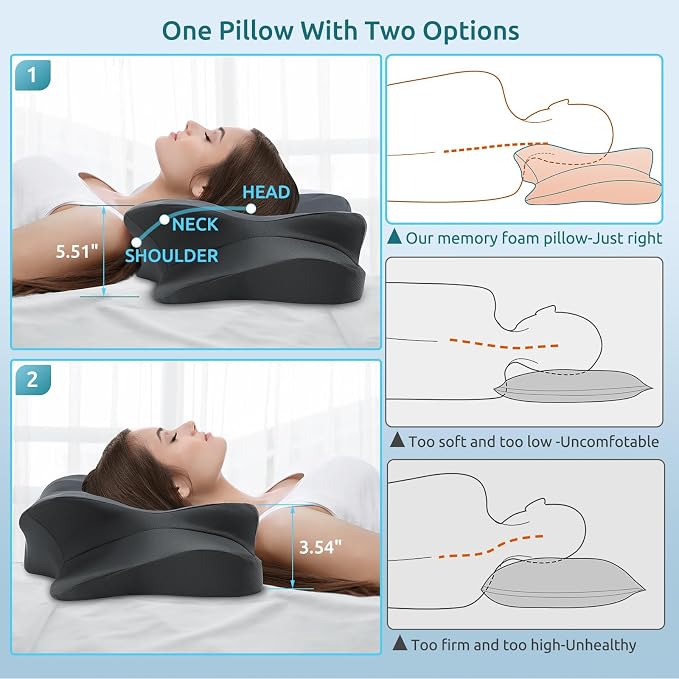 DONAMA Cervical Pillow for Neck and Shoulder Pain Relief, Cooling Contour - Image 6