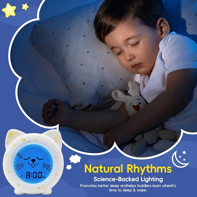 B&H Sleep Trainer Clock for Toddler, Cute Kids Ok to Wake Alarm Clock, Drop - Image 2