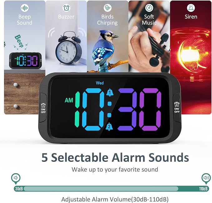 Odokee Digital Dual Alarm Clock - Image 5