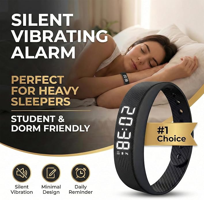 Vibrating Alarm Clock Watches Vibrating Alarm Wristband 40-Day Battery Life - Image 2