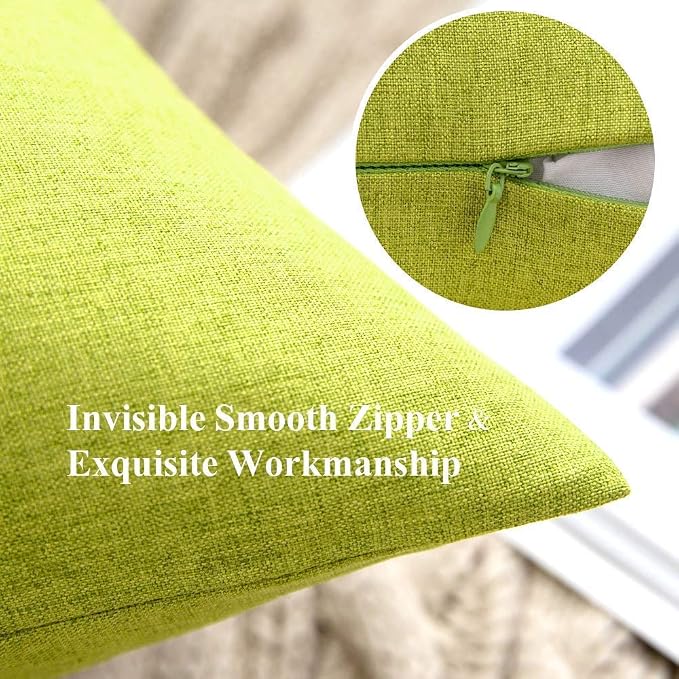 MIULEE Pack of 2 Decorative Outdoor Solid Waterproof Throw Pillow Covers Spring - Image 3