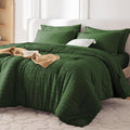 MUXHOMO 5 Pieces Twin Comforter Set, Seersucker Bed in a Bag Twin Size by MUXHOMO