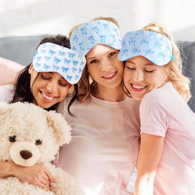 Cuffbow 6 Pack Plush Sleep Mask Set, Cute Plush Eye Masks - Image 6