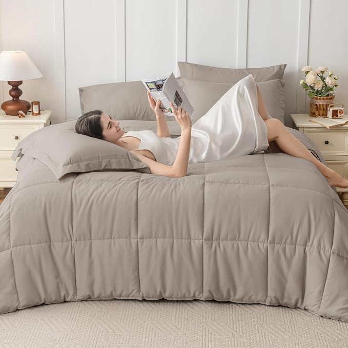 JOLLYVOGUE Twin Comforter Set, Ultra-Soft Bed in a Bag Twin Size 5 Pieces - Image 7