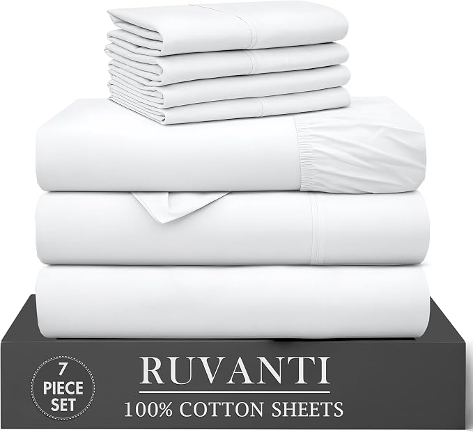 RUVANTI 7 Pcs Cotton Sheets by Ruvanti