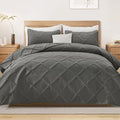 Exclusivo Mezcla King Quilt Set- Grey Quilts Bedding Set by ExclusivoMezcla