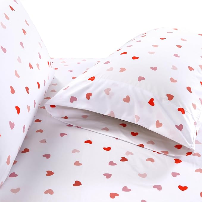 Elegant Comfort Luxury Soft Bed Sheets Heart Pattern - Image 5