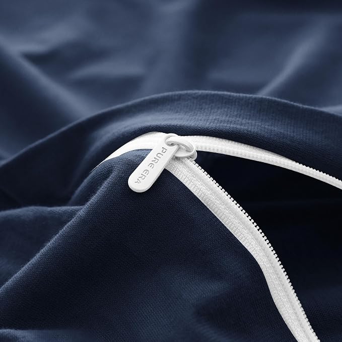 PURE ERA Jersey Knit Duvet Cover Set 100% T-Shirt Cotton Super Soft Comfy 3pc - Image 7