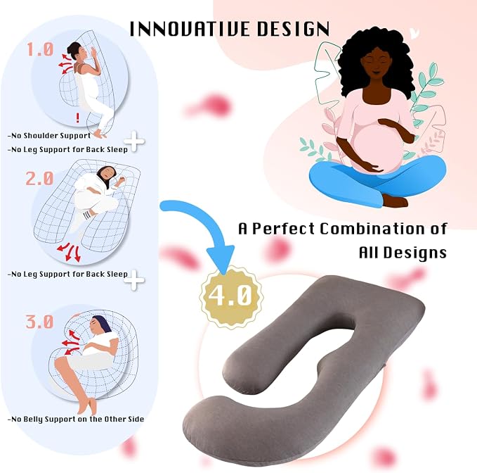 ALLOPERA Pregnancy Pillow, Full Body Maternity Pillow 57 inch, - Image 5