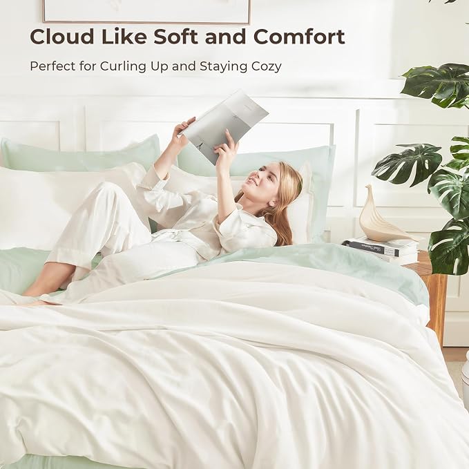 Litanika Oversized King Comforters Ivory Super King Size, 3 Pieces Lightweight - Image 2