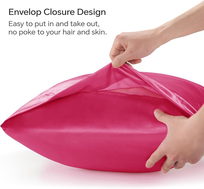 BEDELITE Satin Body Pillow Cover, Super Soft and Cooling Body Pillow Pillowcase - Image 4