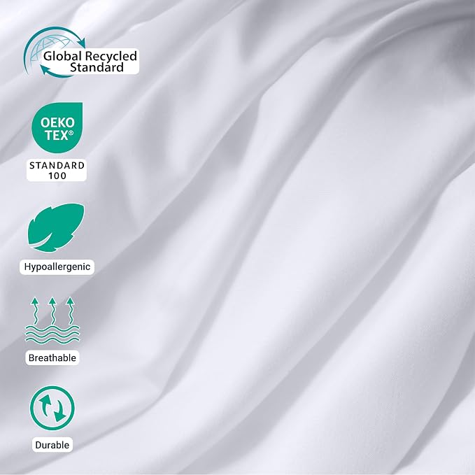 ZPECC White Bulk Flat Sheets Only Queen Size 6 Pack, Easy Sort Top Bed Sheet by - Image 4