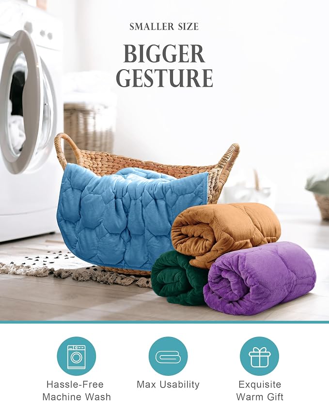 Cottonblue Weighted Lap Blanket Pad 7 lbs 29" x 24", Cozy Luxury Crystal Velvet - Image 7