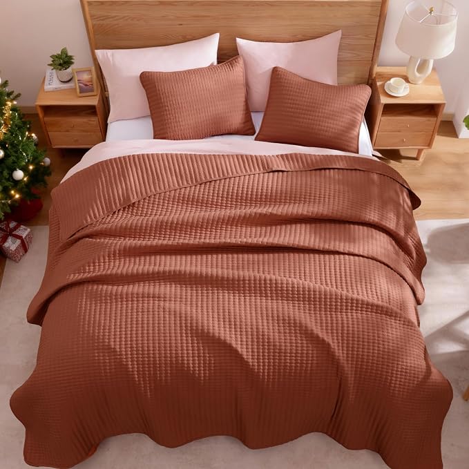 WRENSONGE King Size Quilt-3 Pieces Lightweight Autumn Leaf Fall King Quilt - Image 4