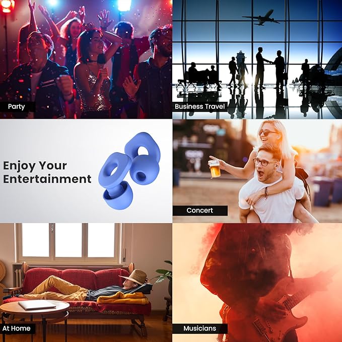 2 Pairs of Earplugs for Sleeping, Reusable Hearing Protection Ear Plugs - Image 7
