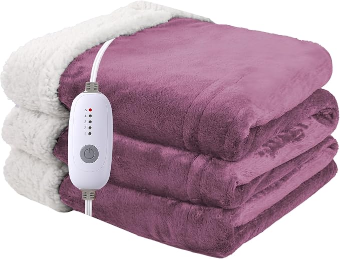 Heated Blanket Electric Throw Size 50''x60'' by Minervada