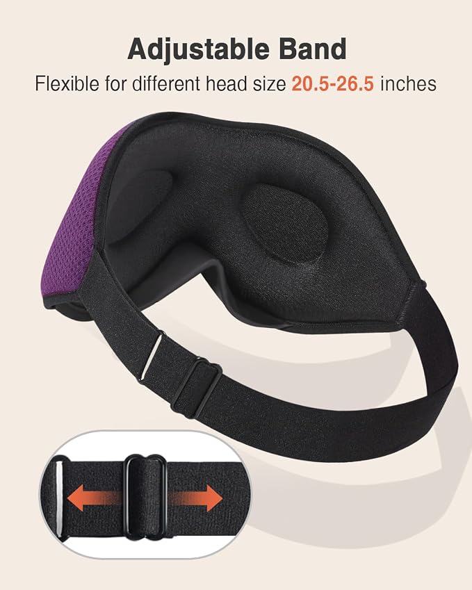 MABAO Sleep Mask for Side Sleeper, Eye Mask for Sleeping Women Men, 3D - Image 6