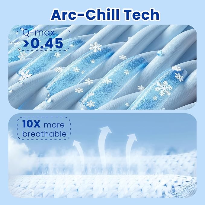 Topcee Cooling Blanket for Night Sweats Absorbs Heat to Keep Adults Cool on - Image 3