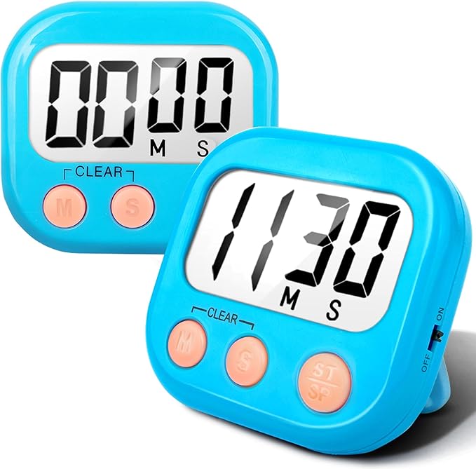 2 Pack Kitchen Timers Loud Ring Digital Timers by AOUCE