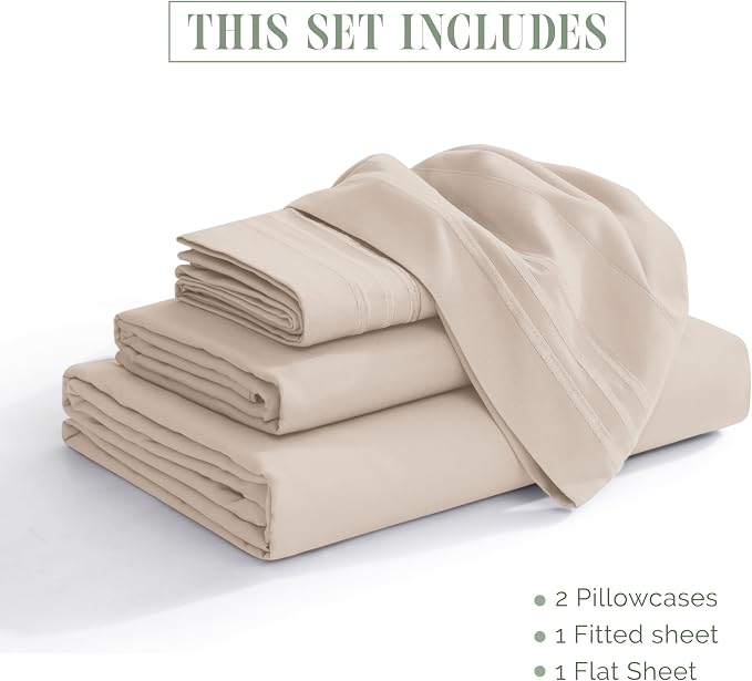 Elegant Comfort Luxurious 1500 Premium Hotel Quality Microfiber 4-Piece Sheet - Image 3