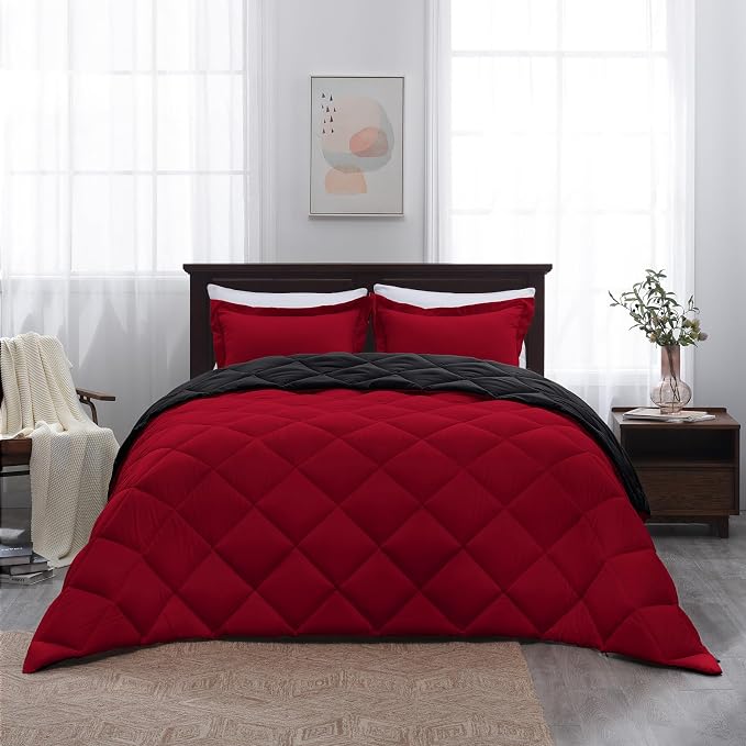 Basic Beyond Queen Comforter Set, Reversible Bed Comforter Queen Bed Set - Image 8