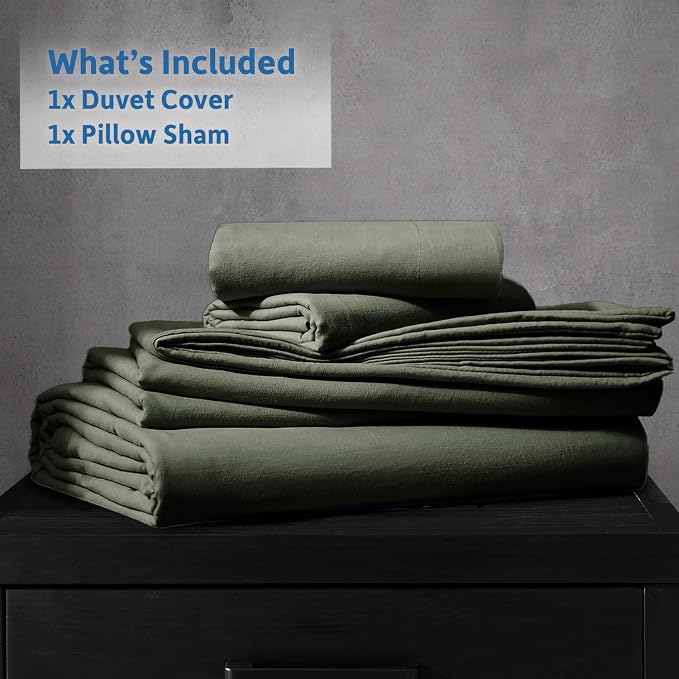 Nestl Olive Green California King Duvet Cover Sets - Image 9