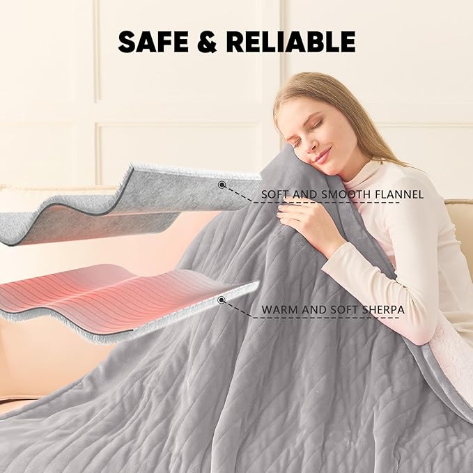 greenoak Heated Blanket Electric Full 72"X84", Heating Blanket - Image 7