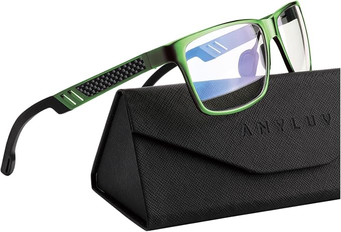 ANYLUV Blue Light Blocking Glasses Men Computer Gaming Glasses Lightweight by ANYLUV