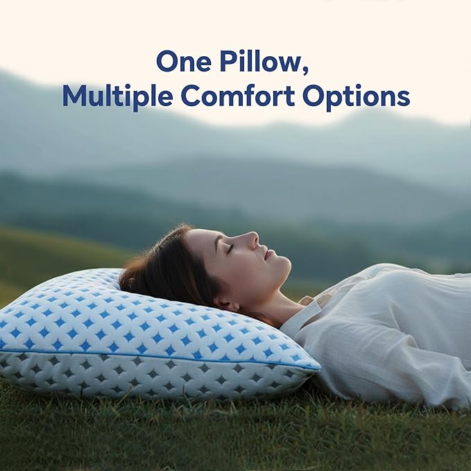 Memory Foam Pillow – Adjustable Loft Cooling Pillow King Size 1 Pack - Image 2