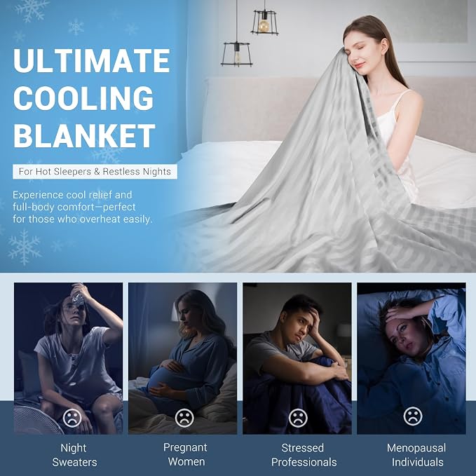 Elegear Revolutionary Cooling Blanket King, Absorbs Heat to Keep Body Cool - Image 6