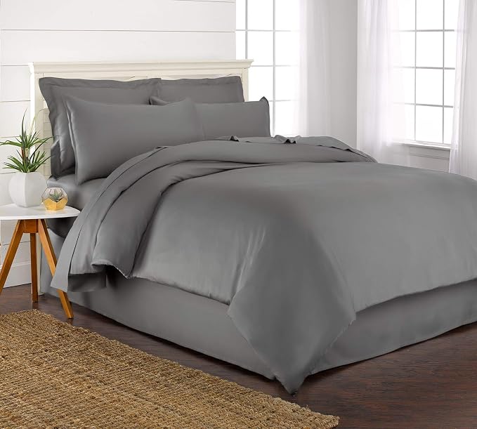 King Duvet Cover by Pure Bamboo, 3 Piece Set, Genuine 100% Organic Viscose by PureBamboo