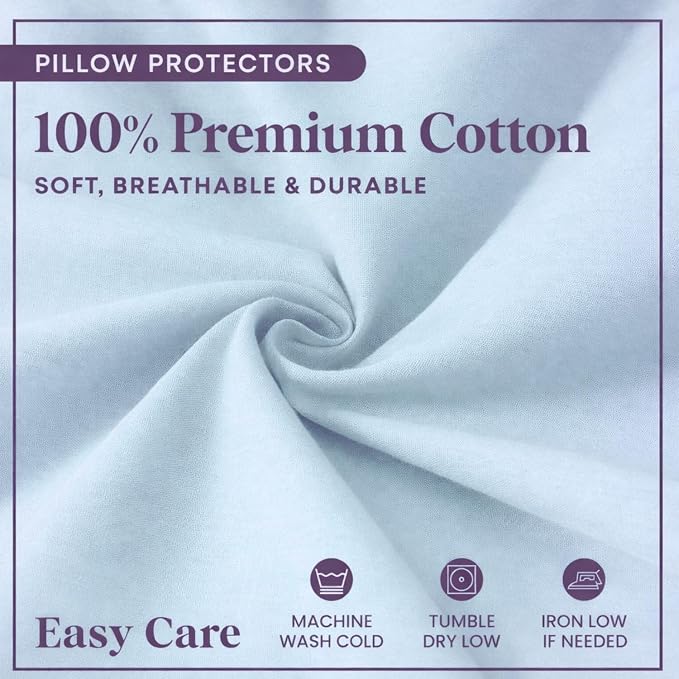 CirclesHome Wedge Pillow Cover 100% Cotton, Zippered Wedge Pillow Case Protector - Image 4