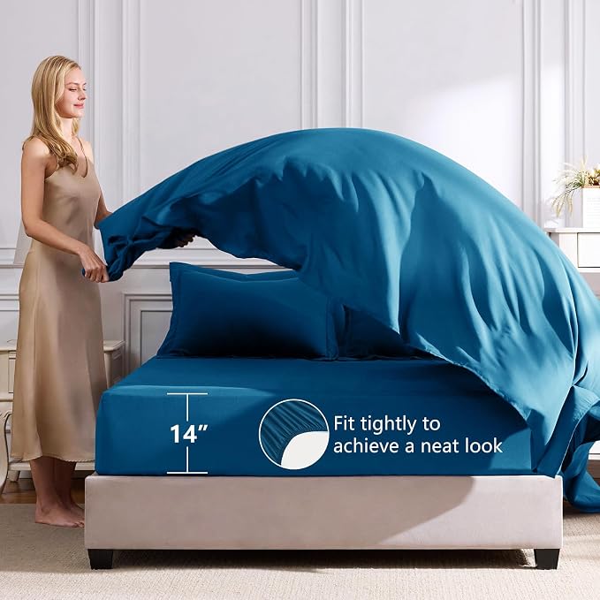 CozyLux Full Size Comforter Sets Teal - Image 5