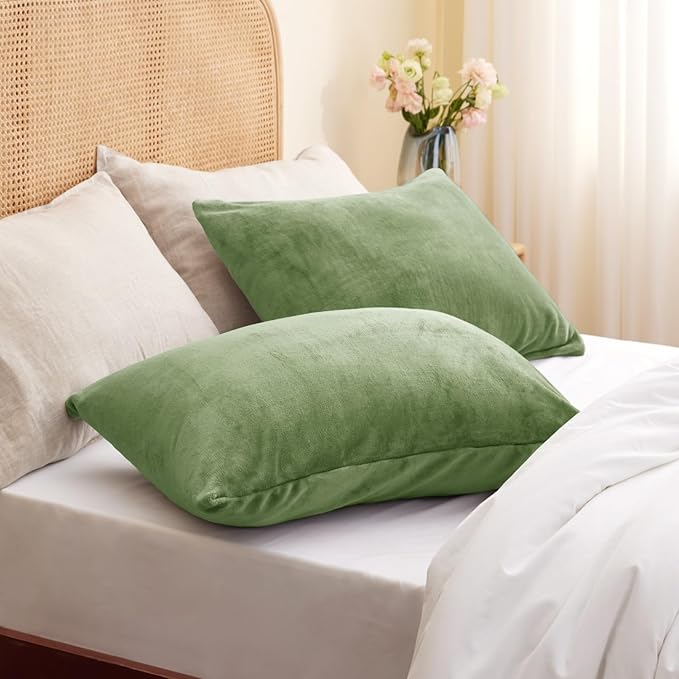 BEDELITE Flannel King Size Pillow Cases Set of 2, Super Soft Fleece Pillowcases - Image 2