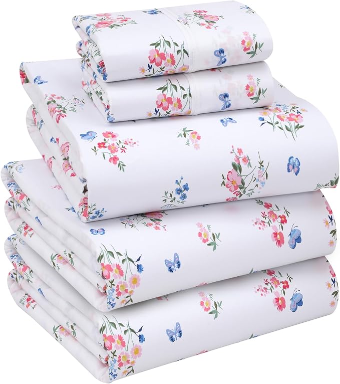 RUVANTI 100% Cotton Sheets – Split King Size Percale Bedding, Cooling & by Ruvanti