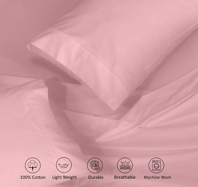 RUVANTI 100% Cotton Sheets – Full Size Percale Bedding, Cooling & Breathable - Image 4