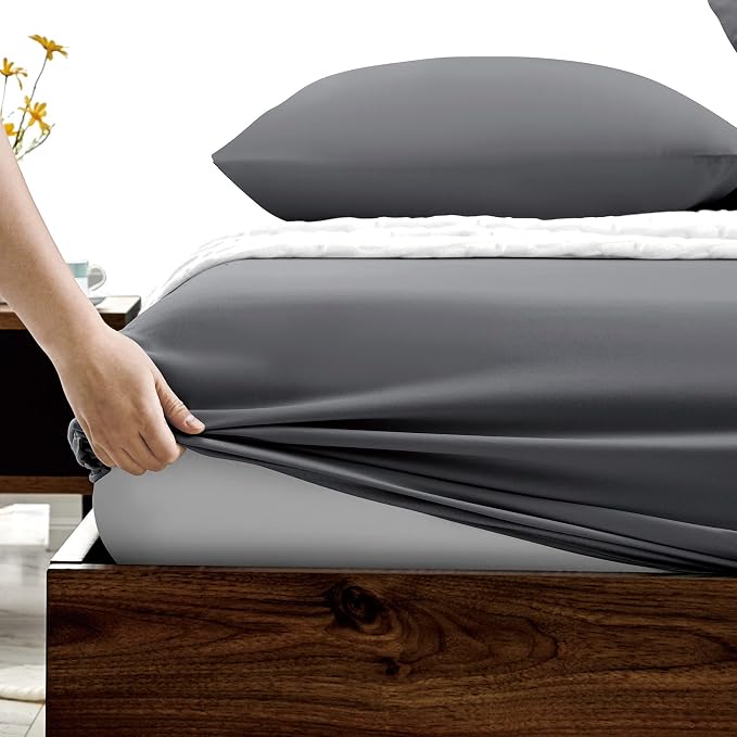 FreshCulture King Fitted Sheets, Bulk Pack of 6, Deep Pocket, Soft Microfiber - Image 3