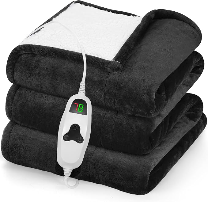 greenoak Heated Blanket Electric Throw 50"X60", Heating Blanket by Greenoak