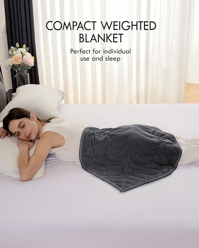 Kaisa Weighted Lap Blanket 5 lbs 23" x 29", Cozy Luxury Crystal Velvet Small - Image 3