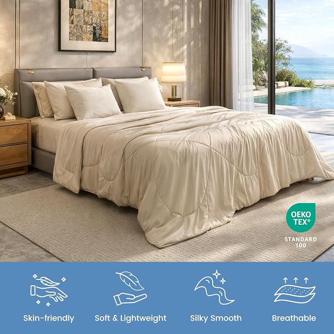Cozy Bliss Cooling Comforter Twin Size, Cooling Blankets - Image 7