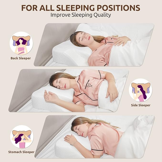 DONAMA Cervical Neck Pillow for Pain Relief, Odorless Contour Memory Foam - Image 3